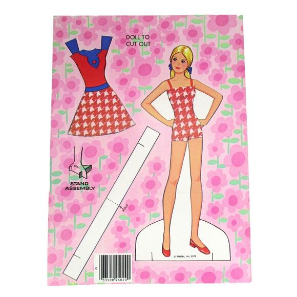 Mattel Growing Up Skipper Coloring Book w/ Paper Doll UNUSED 1978 Whitman NEW - Picture 2 of 8